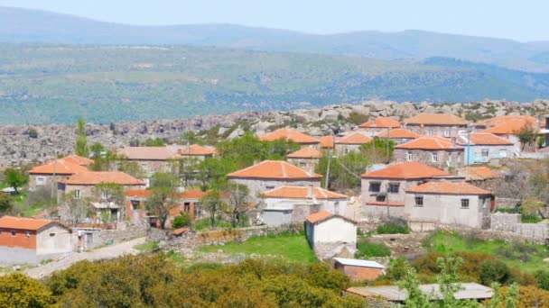 Traditionele stenen huizen in Turkije — Stockvideo