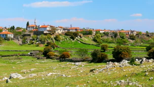 Casas de piedra tradicionales en Turquía — Vídeos de Stock