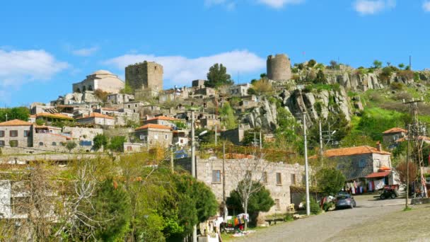 Casas de piedra tradicionales en Turquía — Vídeo de stock