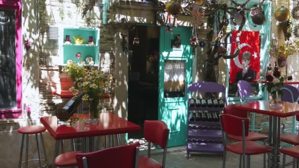 フォチャの空のレストラン — ストック動画