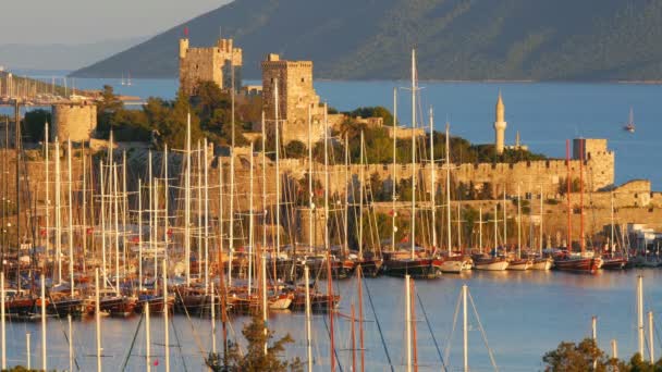 Bodrum iate marina — Vídeo de Stock