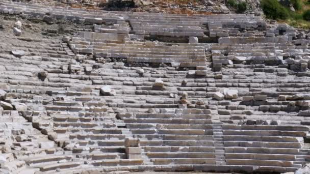 Cnidus amfitheater in Datca — Stockvideo