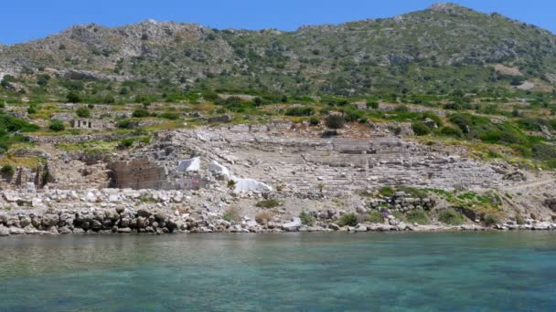 Anfiteatro Knidos a Datca — Video Stock