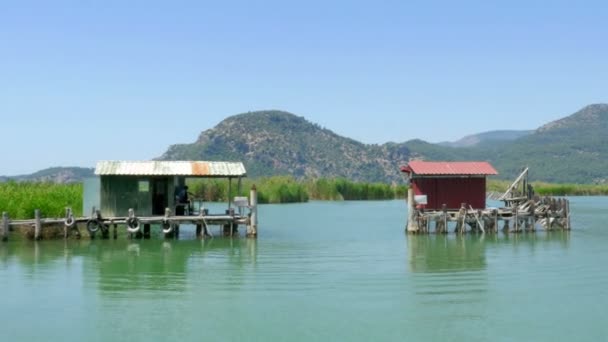 Boottocht op de rivier in Turkije — Stockvideo