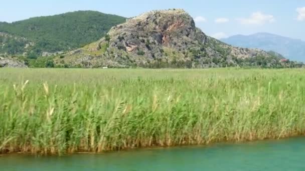 Türkiye'de Nehri üzerinde tekne turu — Stok video