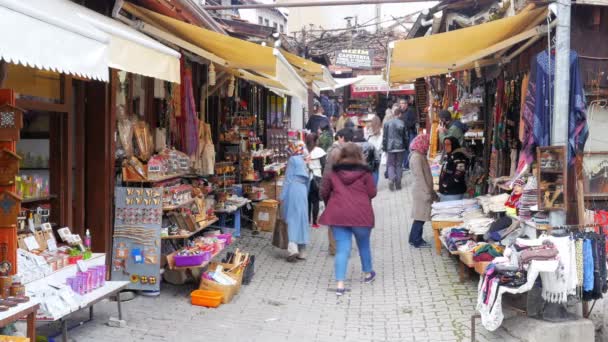 Traditioneller Ottomanenmarkt — Stockvideo