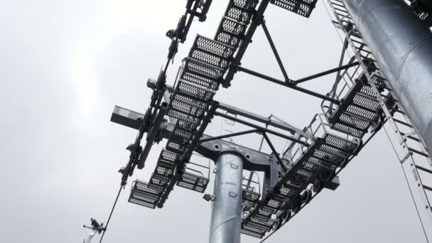 Cableway para Desporto de Inverno — Vídeo de Stock