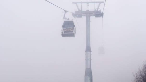 Cableway para Desporto de Inverno — Vídeo de Stock