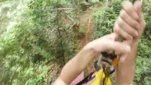 Zipline che vola — Video Stock