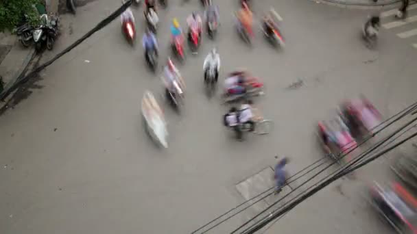 Verrückter Motorradverkehr — Stockvideo