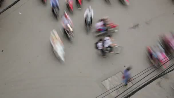 Verrückter Motorradverkehr — Stockvideo