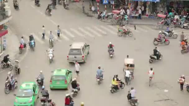 Crazy motorbikes traffic — Stock Video