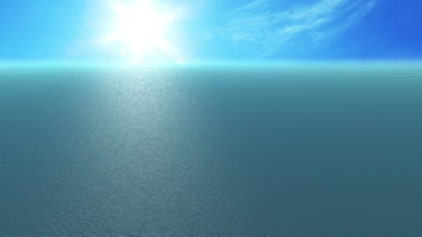 Море в солнечный день — стоковое видео