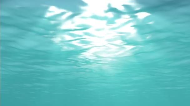 Loopable mavi su altında — Stok video