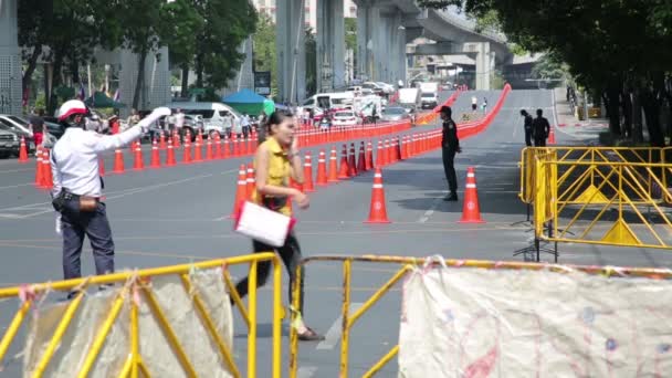 Bangkok vypnutí protesty — Stock video