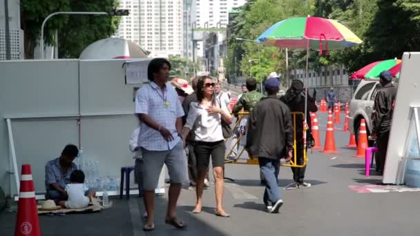 बैंकॉक शटडाउन विरोध प्रदर्शन — स्टॉक वीडियो