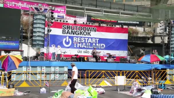 Bangkok kapatma protesto — Stok video