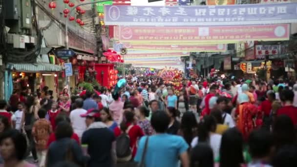 Празднование нового года в Китае — стоковое видео