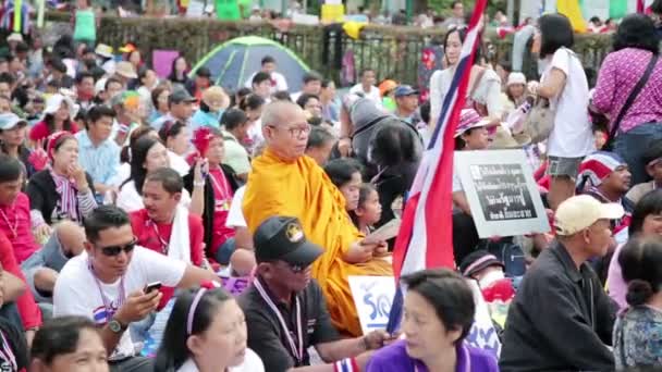 Bangkok nedlukning protester – Stock-video