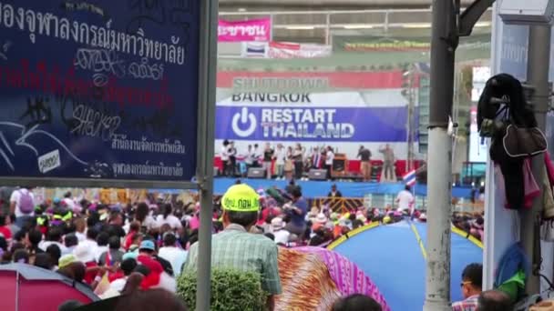 Bangkok shutdown protests — Stock Video