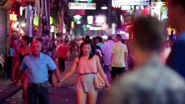 Vida nocturna con prostitución — Vídeo de stock