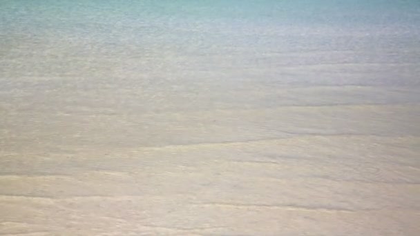 Хрустальная вода на пляже — стоковое видео