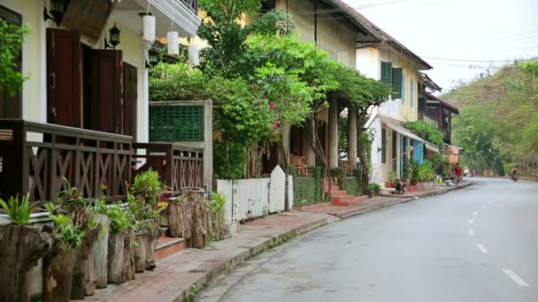 Luang Prabang Straßen — Stockvideo