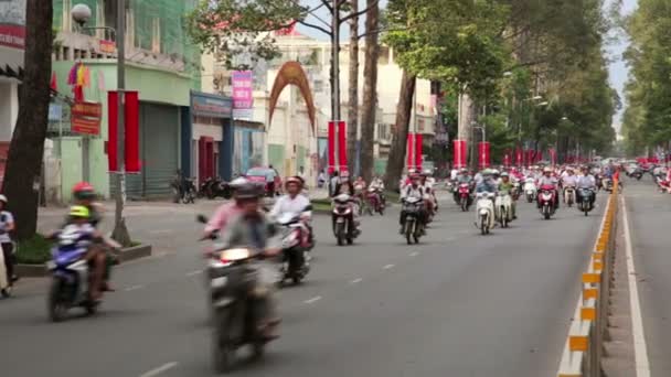 Motorbikes traffic — Stock Video