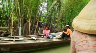 Kürekçi kürek Kano Mekong Nehri