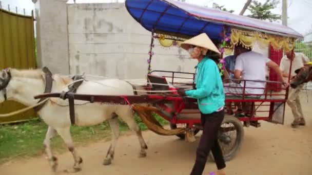 Local horse riders — Stock Video