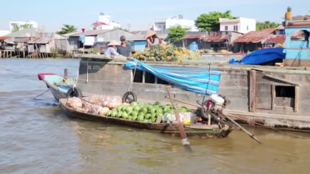 Mercado flotante — Vídeo de stock