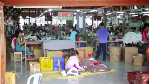 Textile factory — Stock Video