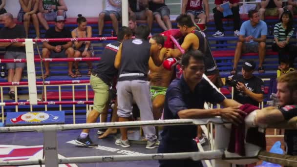 Muay thai boxu odpovídá — Stock video