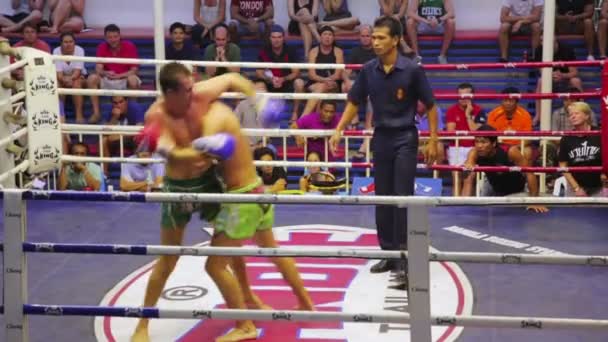 Muay thai boxu odpovídá — Stock video