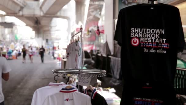 Proteste di chiusura di Bangkok — Video Stock