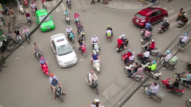 Crazy motorbikes traffic — Stock Video