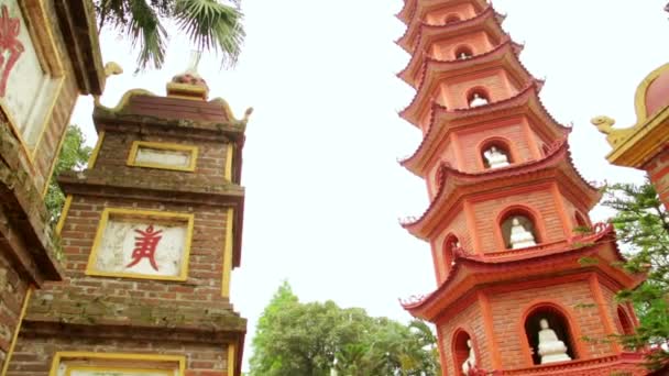 Tran Quoc Temple Pagoda — Stock Video