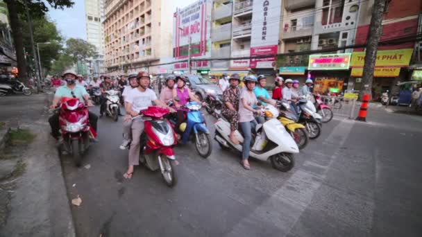 Tráfego louco de motos — Vídeo de Stock