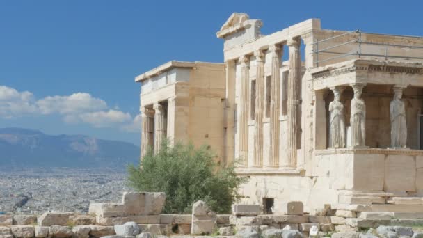 Oude Akropolis in Athene — Stockvideo