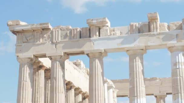 Antike akropolis in athens — Stockvideo