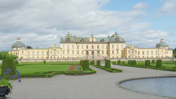 Schloss drottningholm auf Stockholm — Stockvideo