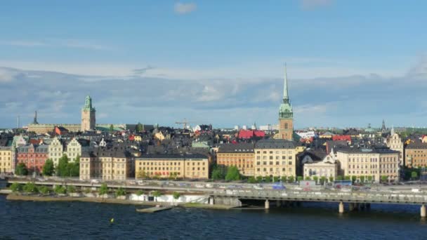 Beau paysage urbain de Stockholm — Video