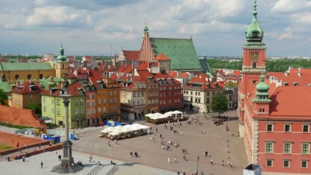 Varşova eski şehir Meydanı — Stok video