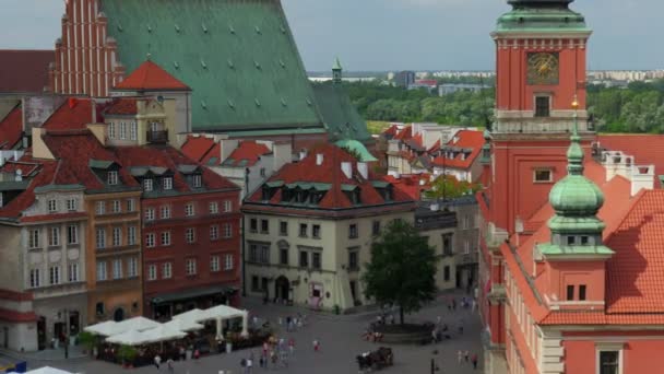 Warschau oude stadsplein — Stockvideo