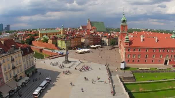 Warsaw old town square — Stock Video