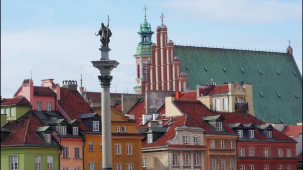 Varsóvia Praça da Cidade Velha — Vídeo de Stock