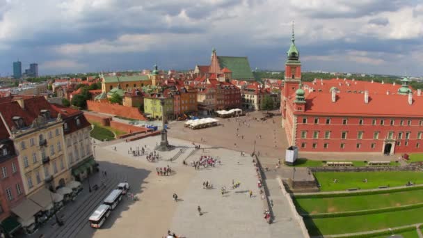 Varsovia Plaza del casco antiguo — Vídeo de stock