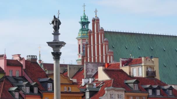 Παλιά πλατεία της πόλης Βαρσοβία — Αρχείο Βίντεο