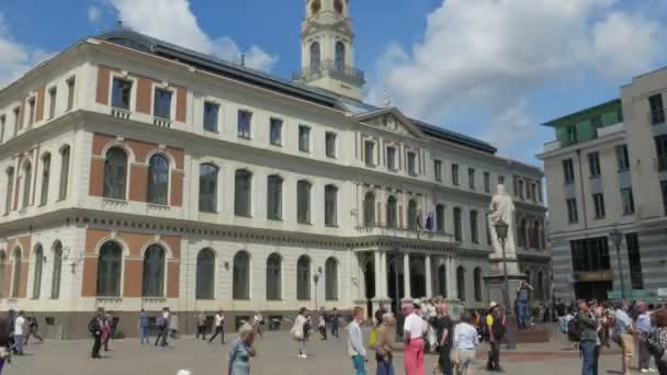 Riga city hall view — Stock Video