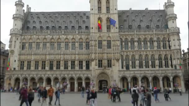 Plaza de la ciudad vieja de Bruselas — Vídeo de stock